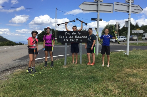 l’équipe régionale de ski nordique en stage d'été